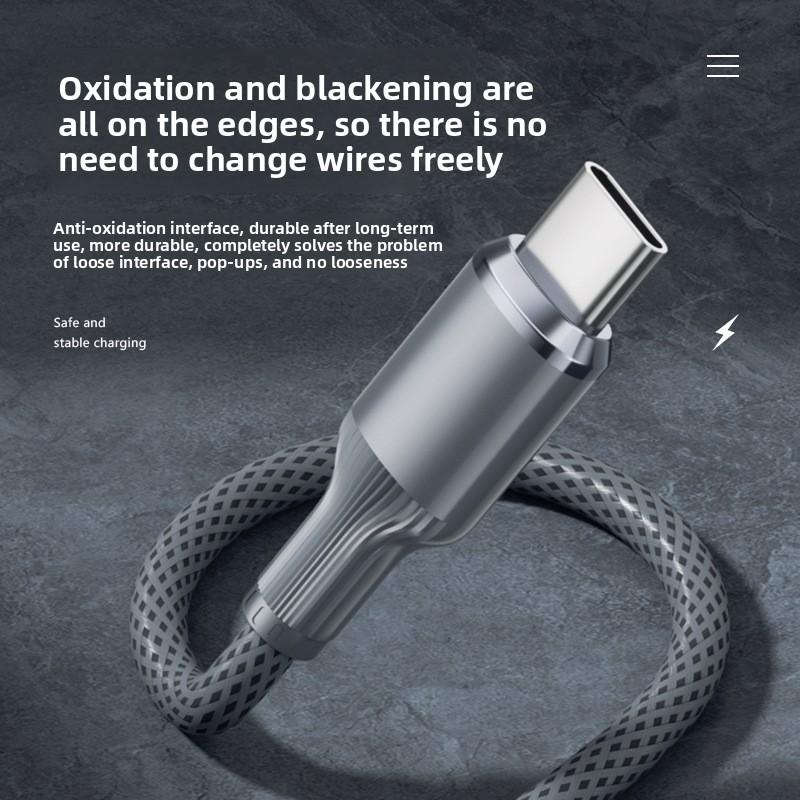 Кабель для быстрой зарядки 3 в 1 100 Вт Roman Type C USB Micro для iPhone Samsung Huawei Xiaomi Зарядное устройство с индикатором USB C