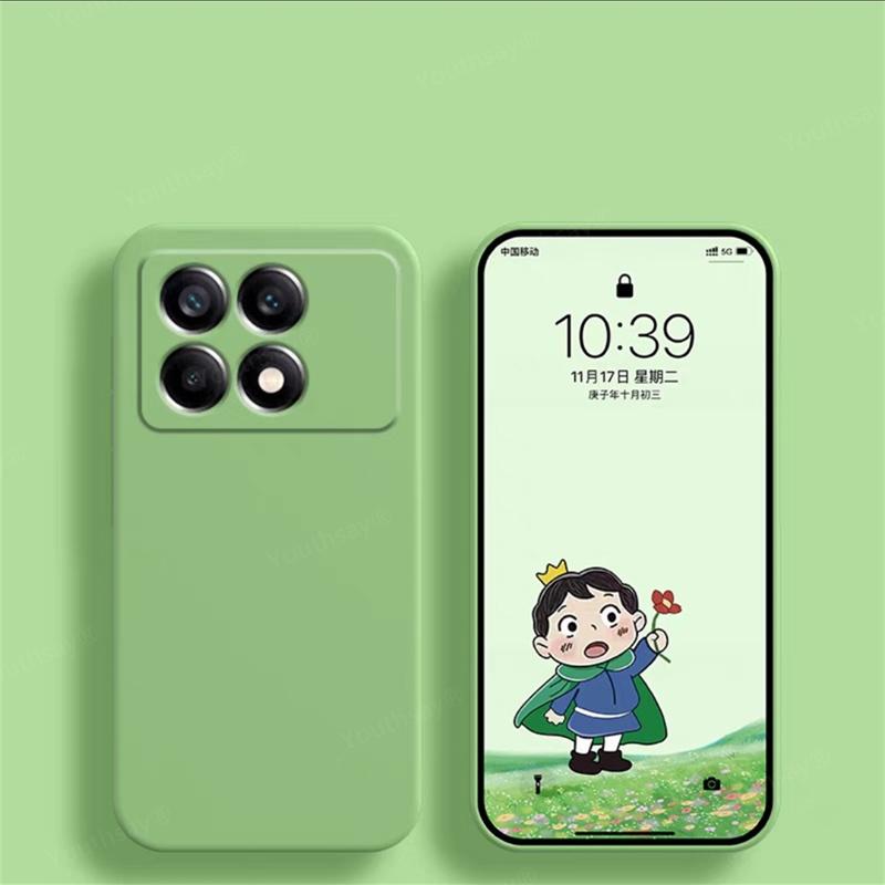 Для Poco F6 Pro Чехол Для Xiaomi Poco F6 F5 Pro Чехол Fundas Coque Оригинальный жидкий силикон Мягкий TPU Телефон Бампер Poco F6 Pro