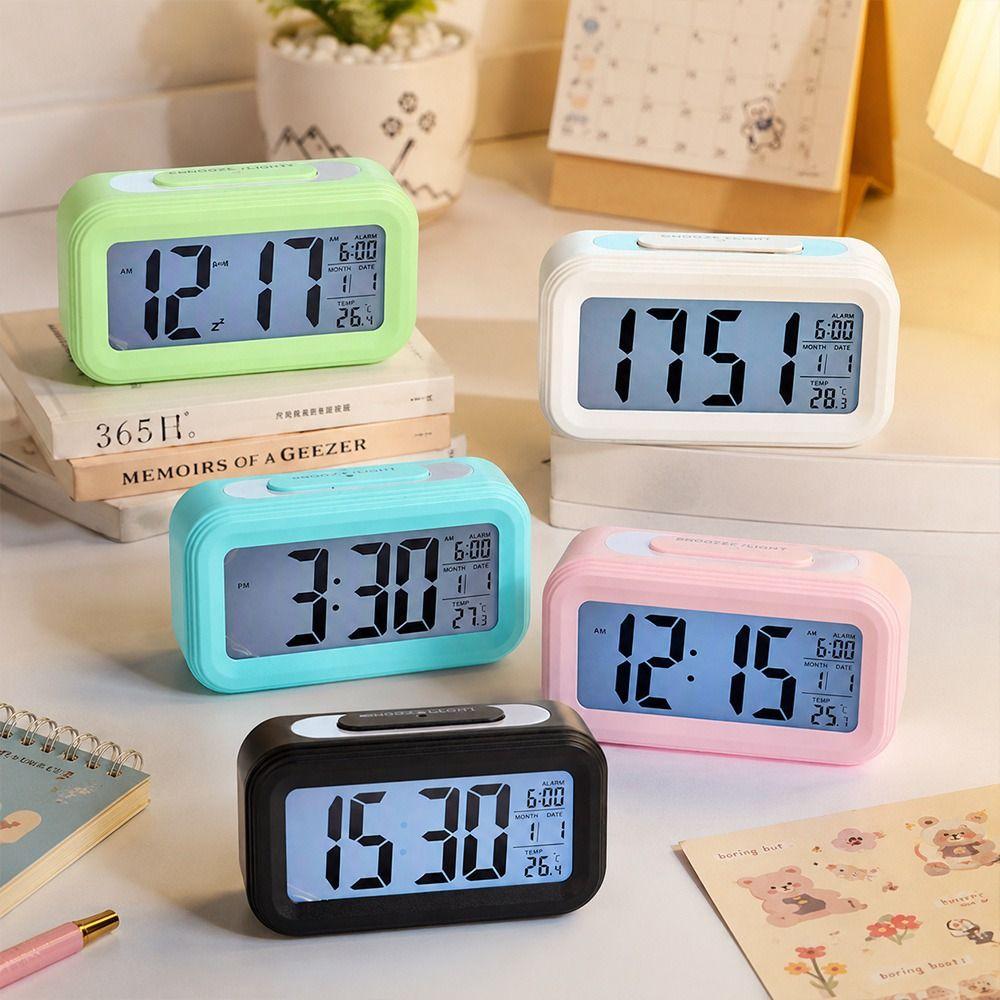 Adjustable Luminous Mode LED Alarm Clock Multifunctional Desktop Alarm Clock Home Decor