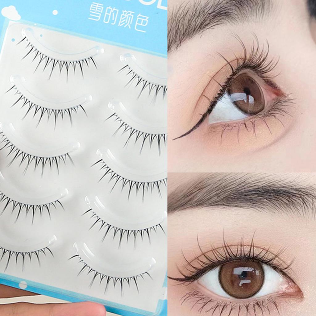 False Eyelashes Natural Volume C Curl Synthetic Fiber Lashes for Women