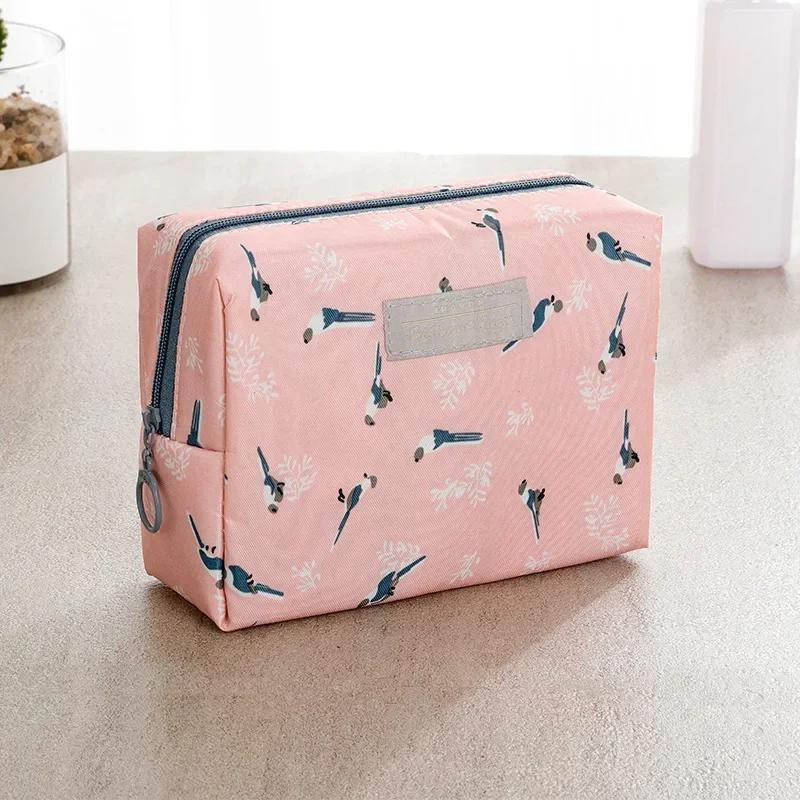 Новая косметичка, милая мини-портативная ручная кладь для девочек, сумка для хранения туалетных принадлежностей, дорожный органайзер для красоты, кошелек с цветами, сумки для хранения макияжа