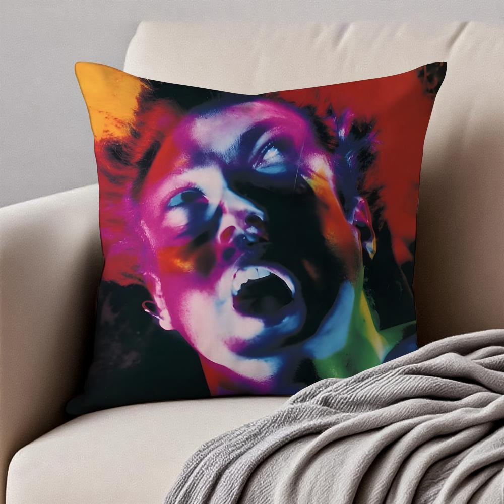 American Band AAlice in Chains Cushion Cover Pillowcase Antidustmite Invisible Zipper Short Plush Sofa Cushion
