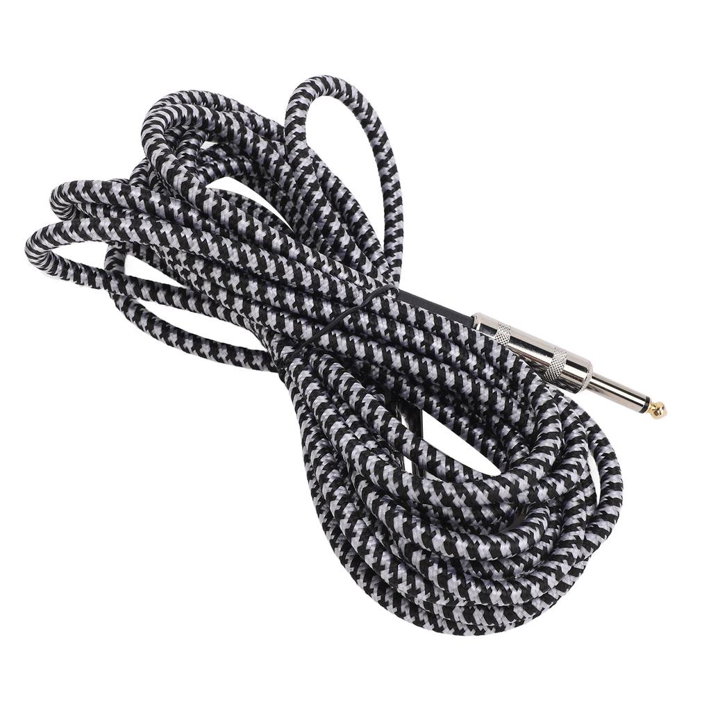 Соединительный кабель для гитары, интерфейс 6,35 мм, плетеный шнур для электрического инструмента, для баса, микрофона, динамика, усилителя, микшера