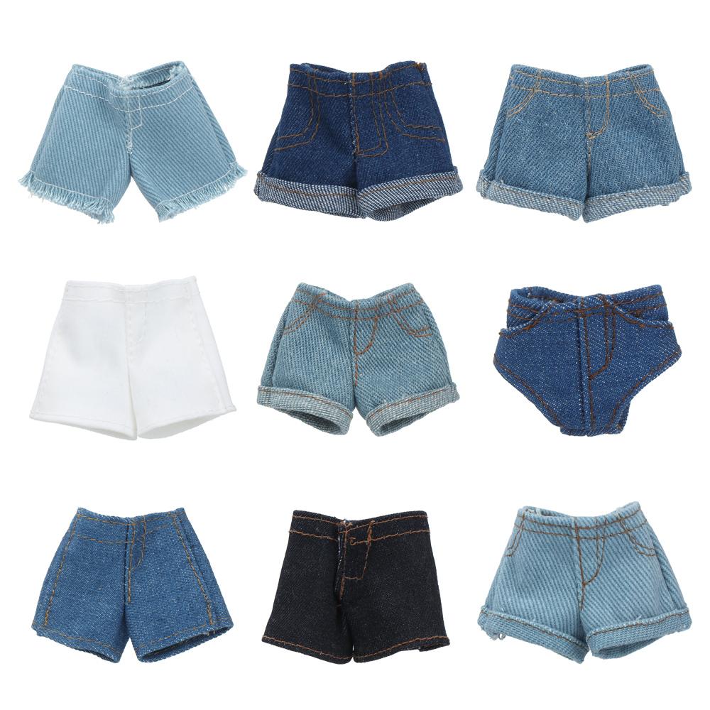 11.5" 1/6 BJD Dolls Floral Jeans Leather Pants Shorts Dolls Trousers Clothes Accessories