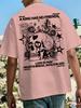 Unisexs Oversized Gothic Streetwear Tshirt Brand Skull Rose Heartbreak Slogan Graphic Print Loose Fit Cotton Short Sleeve White C