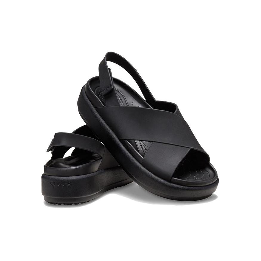 Crocs Женские сандалии Brooklyn Luxe с перекрестными ремешками 'Черные' 209407-060