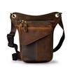 Men Real Leather Multifunction Design Casual Drop Leg Bag Sling Shoulder Messenger Bag Fashion Travel Waist Belt Pack
