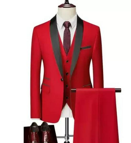 Men's Three-Piece Business & Wedding Suit Set