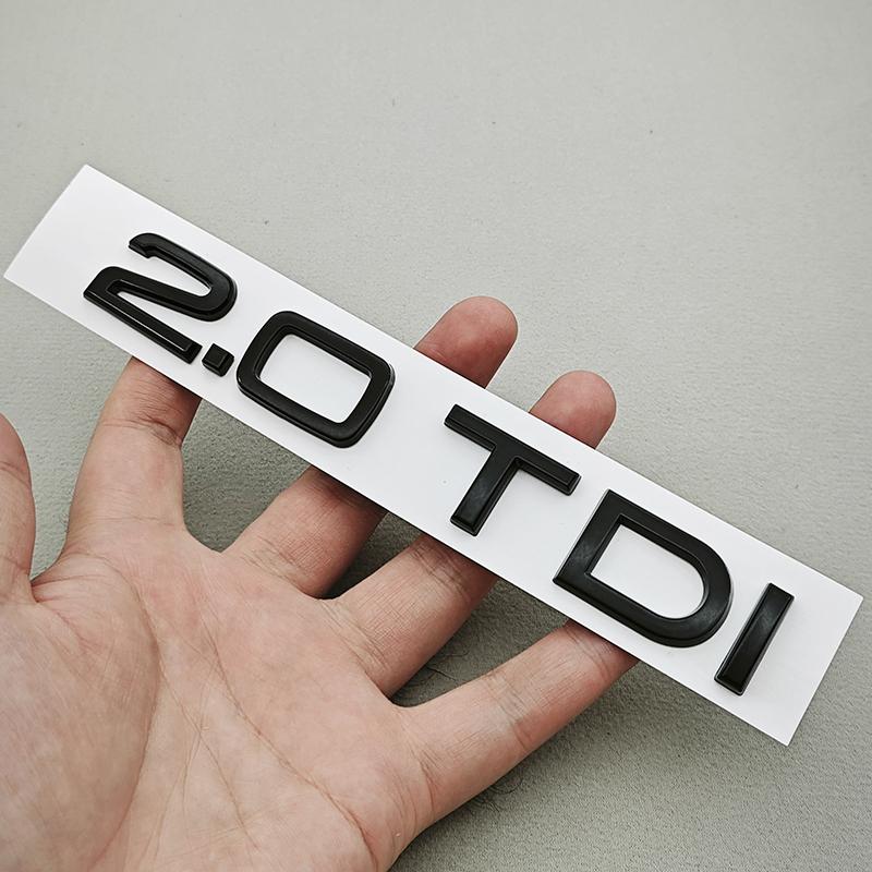 3D ABS Car Logo 1.9 2.0 2.8 3.0 4.2 TDI 3.6 Sticker Trunk Emblem Rear Badge For 6nlbr A3 A4 A5 A6 A7 A8 Q3 Q5 Q7 Q8 Accessroies nlbr6