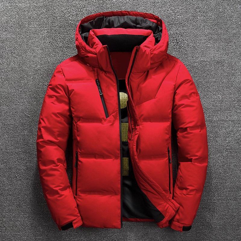 Winter New Men's White Duck Down Warm Hooded Thick Down Jacket High Quality Jacket