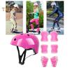 7 шт./компл. детский комплект защитного снаряжения для катания на роликовых коньках, скейтборде, велосипеде, самокате, регулируемый шлем, наколенник, налокотник, защита запястья