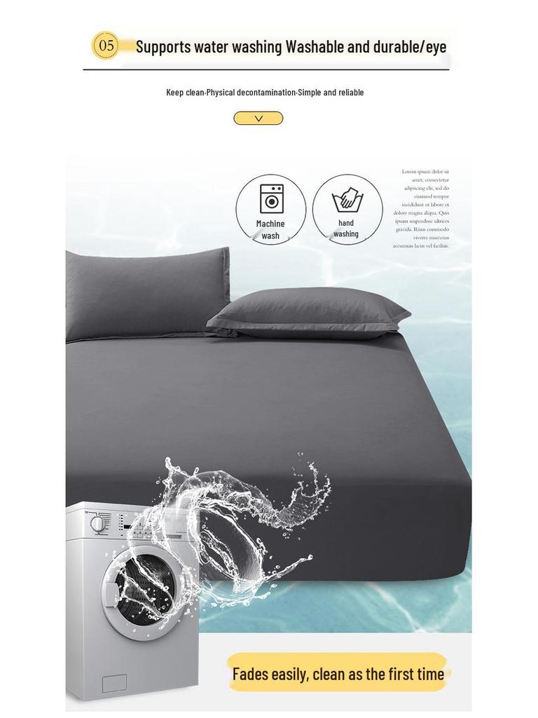 All-Cotton Non-Slip Fitted Bed Sheet and Mattress Protector