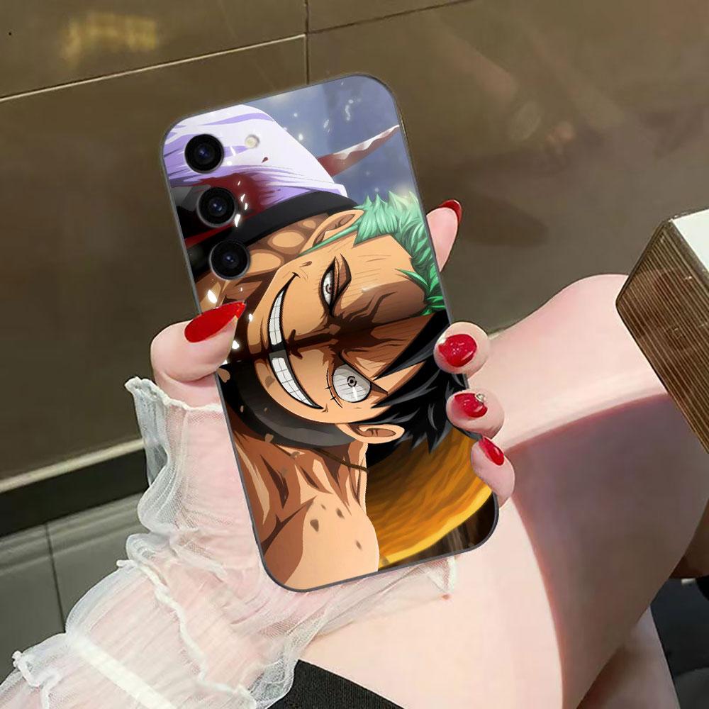 One Piece Luffy Zoro Phone Case For Samsung Galaxy S26 S25 EDGE S24 S23 S22 S21 S20 FE S10 Ultra PLUS LITE DIY Case Shell Cover