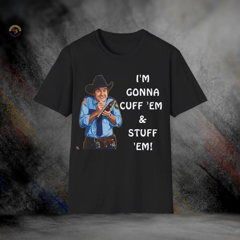 Футболка Rosco P Coltrane Cuff 'Em & Stuff 'Em Из приключений герцога Хэззарда | Мягкая футболка