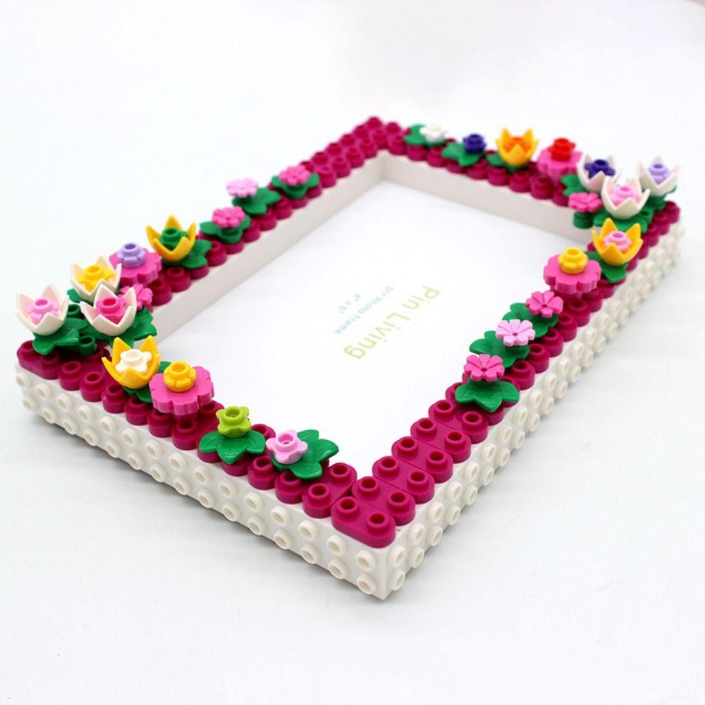 Ручная работа DIY Фоторамки Цветной блок Настенный держатель для фото Рамка для фото с цветами Семейное занятие Подарок