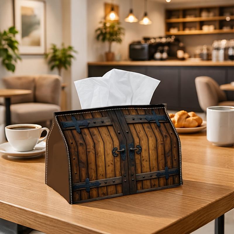 1pc of Rustic Tissue Box with a Door, Suitable for The Kitchen, Living Room, Bedroom, And Car, Perfect for Home And Party Decor