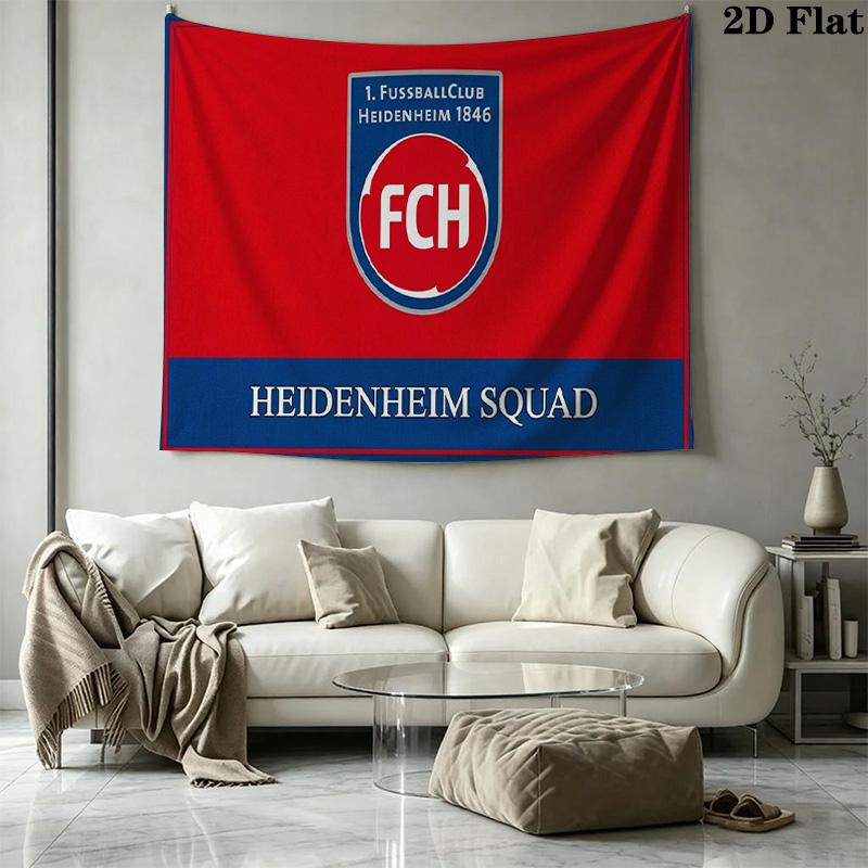 FC Heidenheim Wall Tapestry Aesthetic Wall Hanging Printed Fabric Blanket Decorative Tapestries for Bedroom Living Room Home Decor