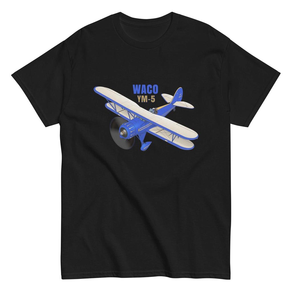 Футболка с самолетом YM-5 от Waco Aircraft Company - Персонализированная с вашим номером N#