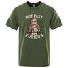 Not Fast Not Furious Kawaii Sloth Print Clothing Men Street Oversized T Shirts Breathable Cotton Streetwear Creativity T-Shirt