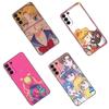 Anime Sailor Moon Black Silicone Phone Case For Samsung Galaxy S23 S21 S20 FE S24 S22 Ultra S10E S10 S9 S8 Plus
