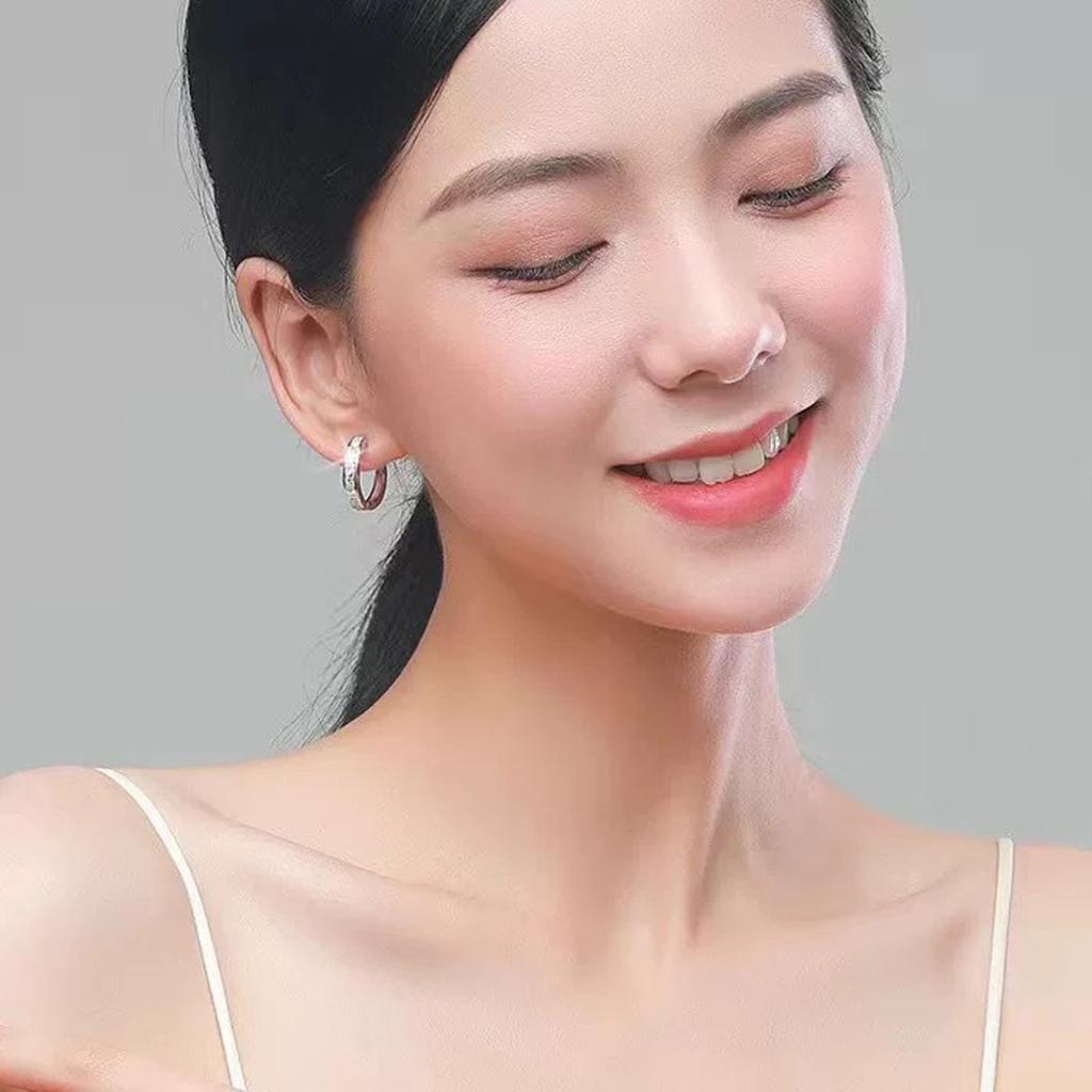 Модная сверкающая серьга-кафф с инкрустацией бриллиантами для мужчин и женщин, легкие роскошные серьги с универсальным стильным дизайном, идеально подходят в качестве праздничных подарков