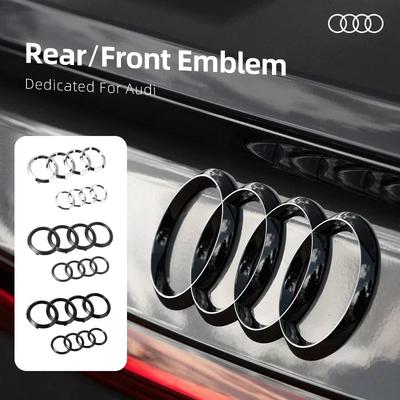 Auto Accessories For Tt A1 A3 A4 A5 A6 A7 A8 Q2 Q3 Q5 Q7 Car Logo 4 Ring Front Grille Badge Rear Luggage Compartment Sticker