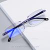 Unisex Eyeglasses Rimless Square Finished Myopia Glasses Women Men Business Style Frameless Nearsighted 0 -1.0 -1.5 -2.0 ~ -6.0