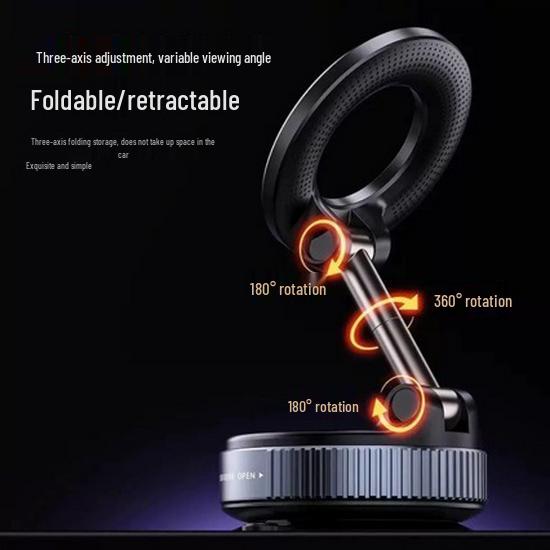 2026 Best-Selling Magnetic Car Phone Holder with Vacuum Suction and Multi-Functional Stability.
