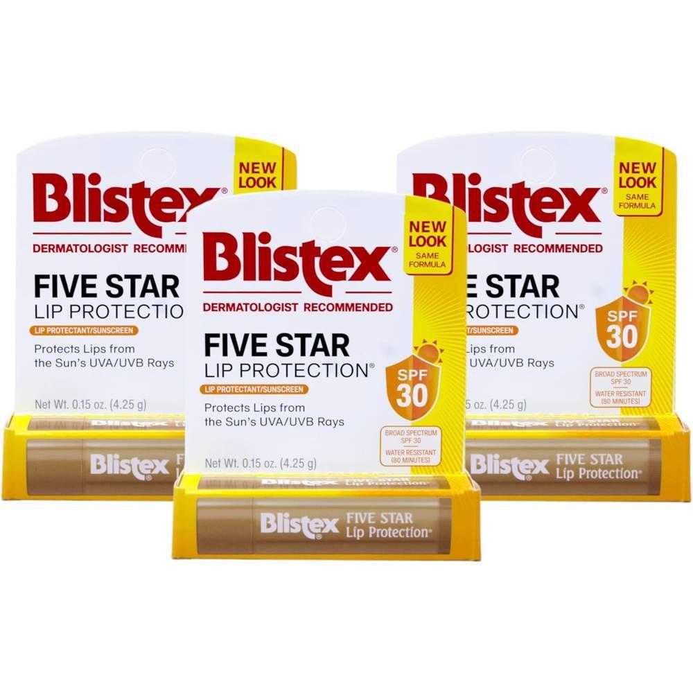 Blistex Пять звезд Защита для губ SPF 30 4,2 г. 4,25 г 3 упаковки 12,75 г