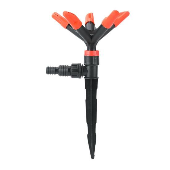 2 Pcs Irrigation Sprinklers 360 Degree Rotation 5-in-1 Large Coverage Area 5 Arm Irrigation Adjustable Angle Yard Lawn Greenhouse