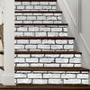 6 Strips Simulation StoneStair Stickers Vinyl Self-Adhesive Refurbished Staircase Decals 39.37 X 7.08 Inch for 6 Steps