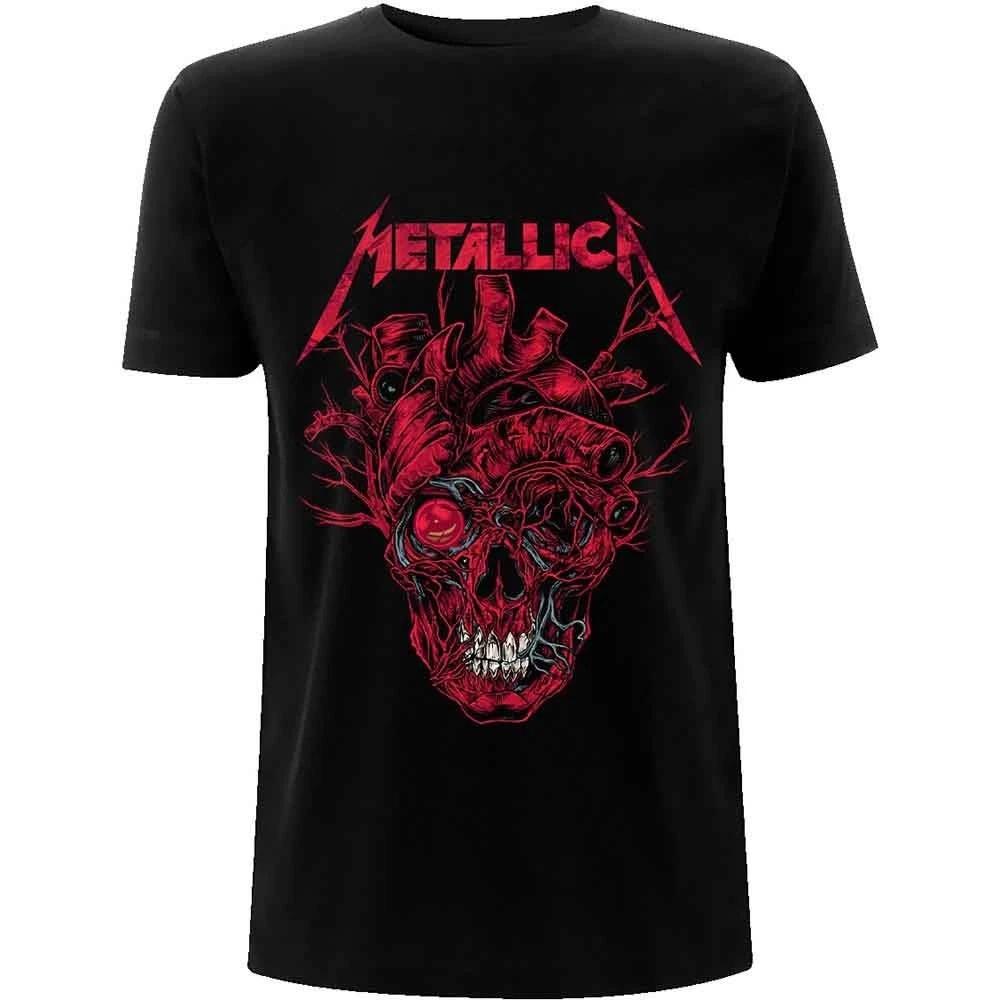Новая ретро-футболка Metallica Rock Metal Band со скелетом Жнецом, 3D, унисекс, уличная одежда, с коротким рукавом, с круглым вырезом, мужская одежда