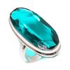 Natural Indicolite Tourmaline 925 Sterling Silver Jewelry Ring Size 7.5 k6S36