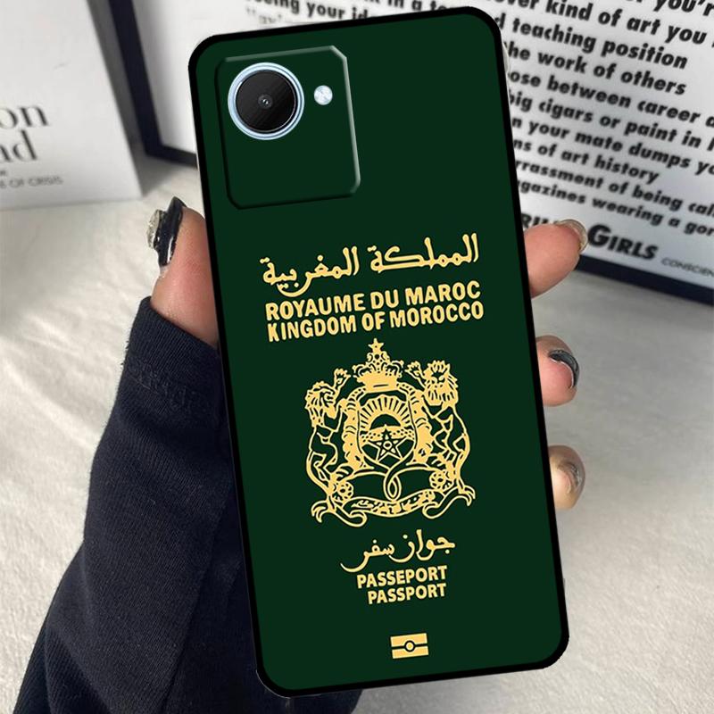 Morocco Maroc Moroccan Flag For Realme C63 C71 C55 C67 C51 C75 C61 C65 C53 10 11 12 13 14 15 Pro Plus GT6 GT7 Pro Case