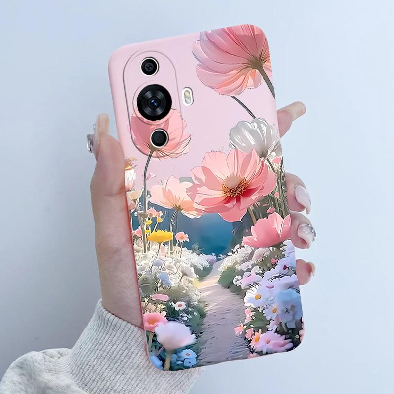 Чехол для Huawei Nova 12s FOA-LX9 Дизайн 'Цветочная Девочка' Мягкий Силиконовый Чехол для Huawei Nova 11 Nova11 Pro Ultra Nova12s Чехлы для Телефона
