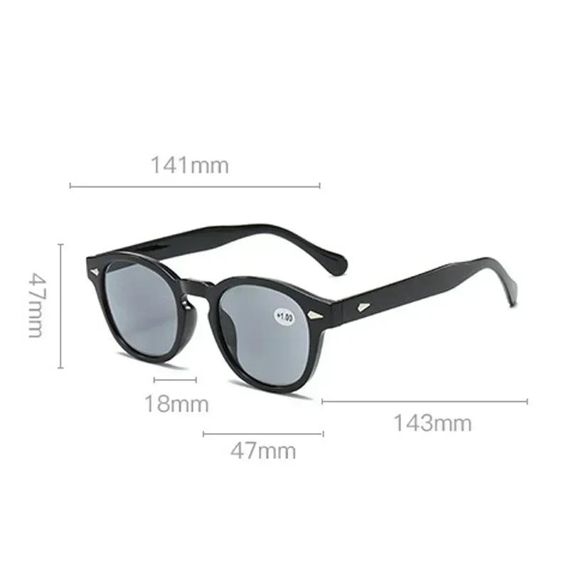 Очки для чтения унисекс с серыми чайными линзами для мужчин и женщин, новые модные солнцезащитные очки с плюсовыми диоптриями, винтажные классические, пресбиопия +1,0+1,5+4,0