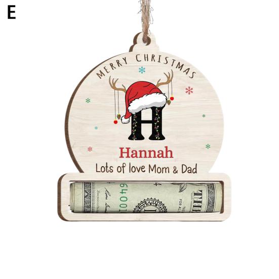 Забавный держатель для денег, подвесная подвеска с шнурком, легко подвешиваемая денежная карта, аксессуары для подвешивания рождественской елки