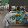57 Thread Count Cotton Duvet Cover Set 240x220 Cm JUNGLE Blue, by Soleil d'Ocre