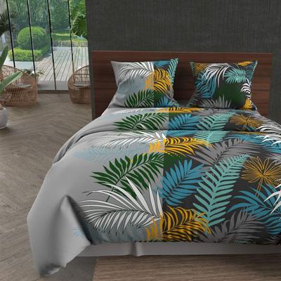 Комплект пододеяльников из хлопка плотностью 57 нитей, 240x220 см JUNGLE синий, Soleil d'Ocre