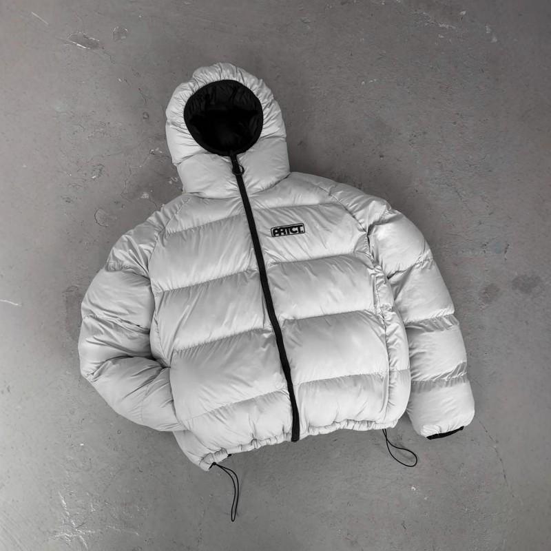 Winter Puffer Jacket Men Women Reversible Loose Fit Solid Color Casual Streetwear