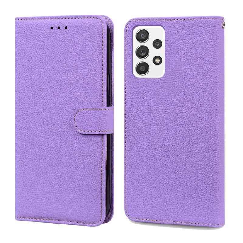 Чехол для Samsung A52S 5G Однотонный кожаный чехол-книжка конфетного цвета для Samsung Galaxy A52s 5G A12 A22 A32 A42 A72 A02s