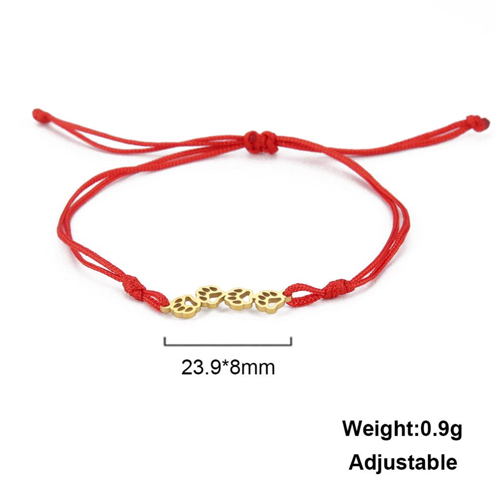 Cazador Hollow Cat Dog Bear Paw Bracelet on Hand Female Cute Animal Charm Kpop Stainless Steel Jewelryfriend Gift Wholesale