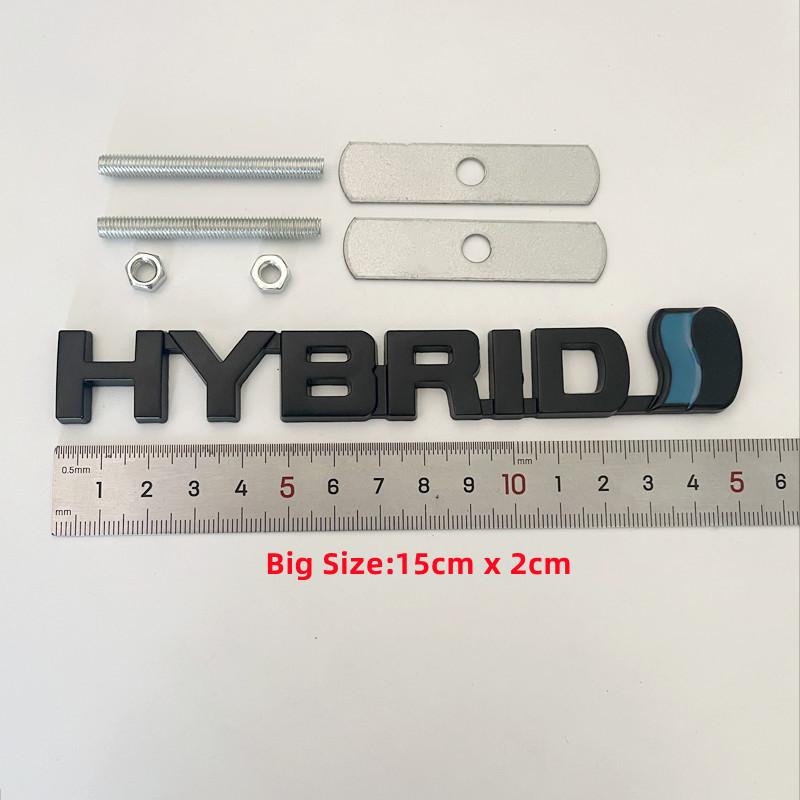 3D Metal HYBRID Logo Grill Side Fender Rear Trunk Emblem Badge Car Sticker Decals For Toyota Prius Camry Crown Auris Rav4s TRD bypm9
