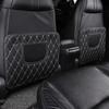 PU Leather Car Seat Back Anti-kick Mat with Storage Bag Anti Dirty Protector Auto Anti Kick Pads