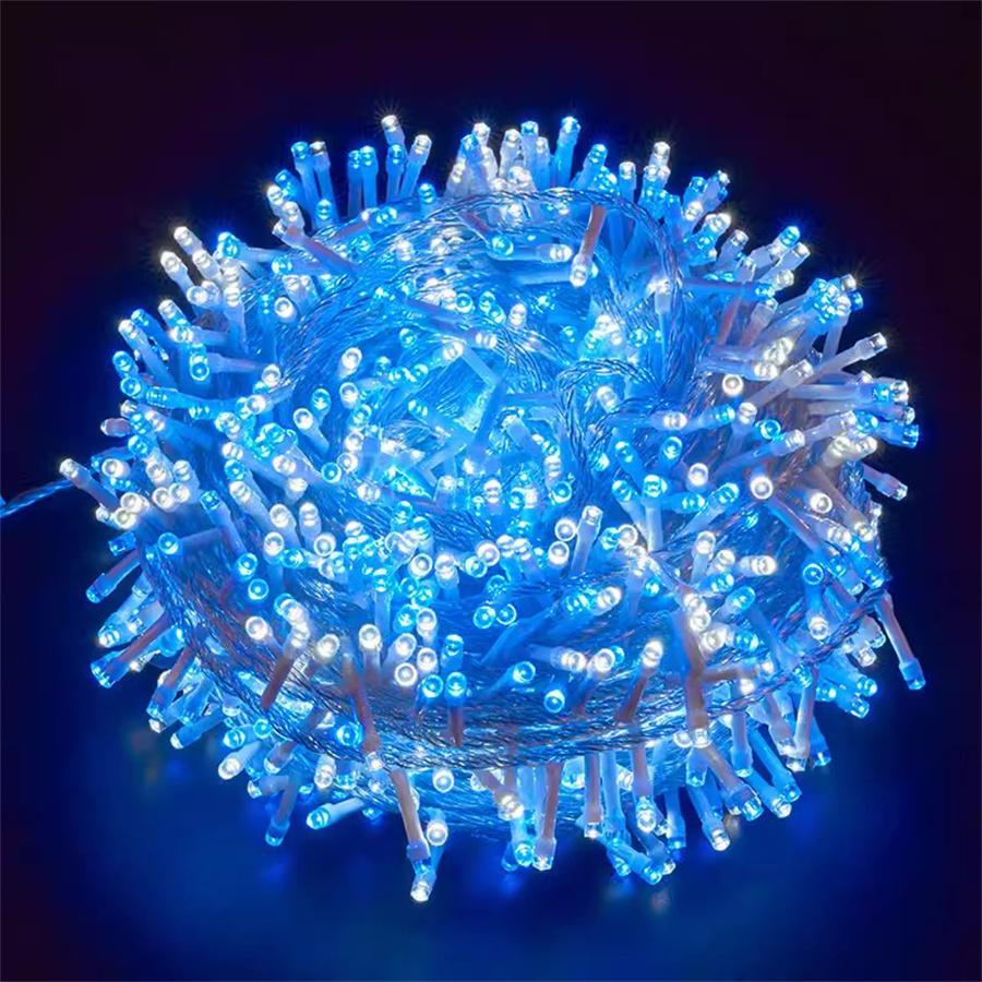 Высокоплотная рождественская гирлянда 2000/4000 светодиодов, водонепроницаемая гирлянда для свадебной вечеринки на рождественскую елку
