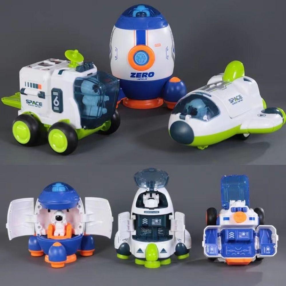 Spaceship Space Exploration Toys Detachable Rocket Inertia Car Toy Educational   Gifts