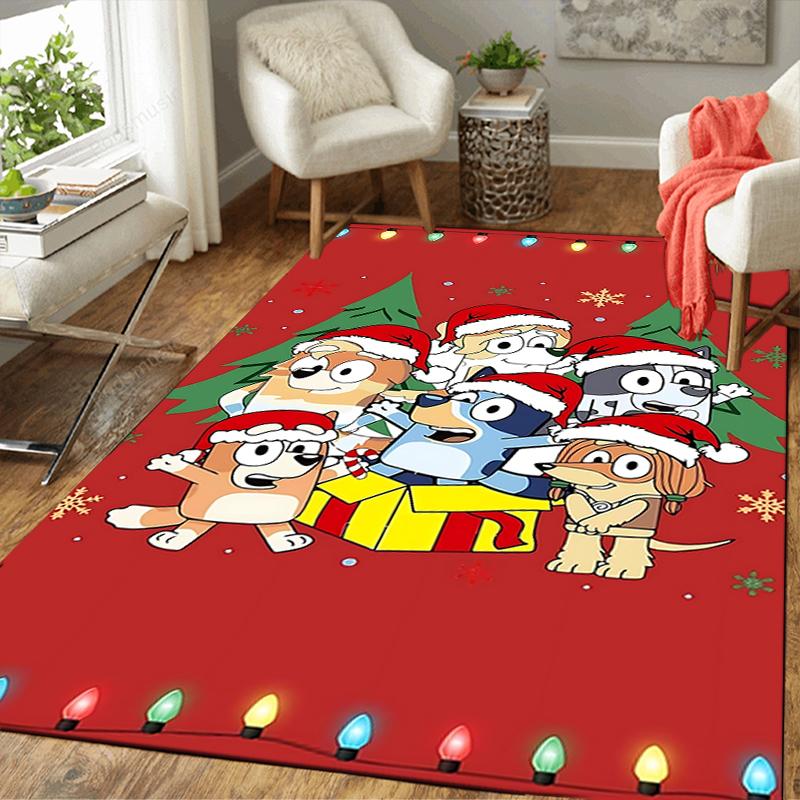 1Pc Christmas Corgis Celebration Rug Office Carpet Indoor Outdoor Doormat Nonslip Soft Living Room Christmas Halloween Gift D92212