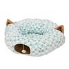 Кровать-туннель для кошек с ковриком в форме сердца, круглая складная 3-сторонняя кровать-труба для кошек с игровым мячом для кошек