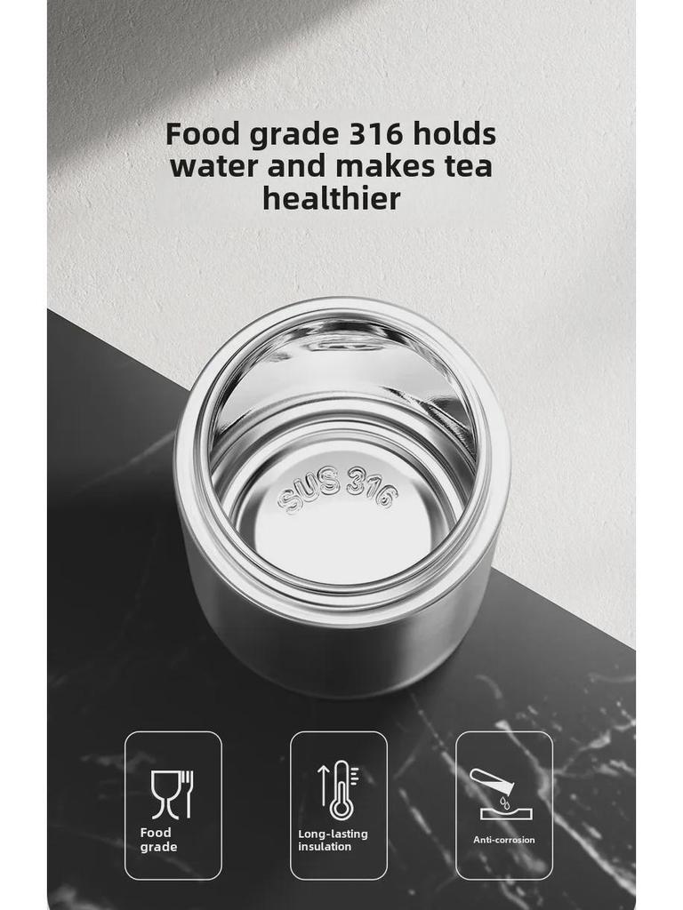 Компактная термокружка для заваривания чая из нержавеющей стали 316 - портативная конструкция с разделением воды для мужчин и женщин, идеальный подарок