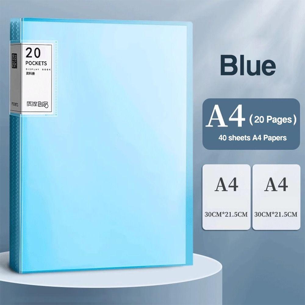 Waterproof Storage Booklet 20/30/60/100 Pages A4 File Folder High Quality File Bag Student Gift
